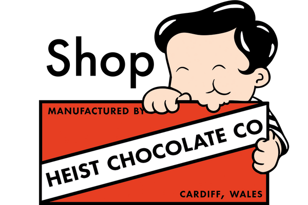 Heist Chocolate logo with the word shop above it.